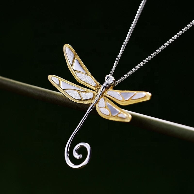 Dainty Dragonfly Sterling Silver Jewelry Earrings and Necklace Handmade Works of Art! - The Pink Pigs, A Compassionate Boutique