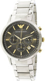 Emporio Armani Men's Chronograph Silver Stainless-Steel Men's Chronograph Stainless Steel Bracelet Watch 43mm