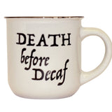 Death Before Decaf Funny Coffee Lover's Mug - The Pink Pigs, A Compassionate Boutique
