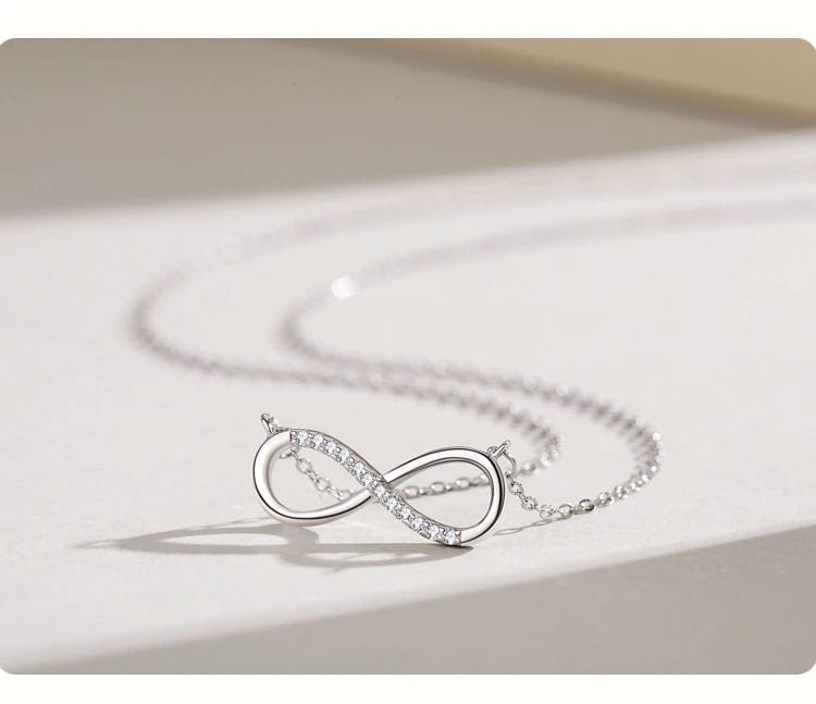 Buy Infinity Necklace, Sterling Silver Necklace, Eternity Necklace, Gift  for Girlfriend, Infinity Symbol, Infinity Jewellery, Unusual Jewellery  Online in India - Etsy