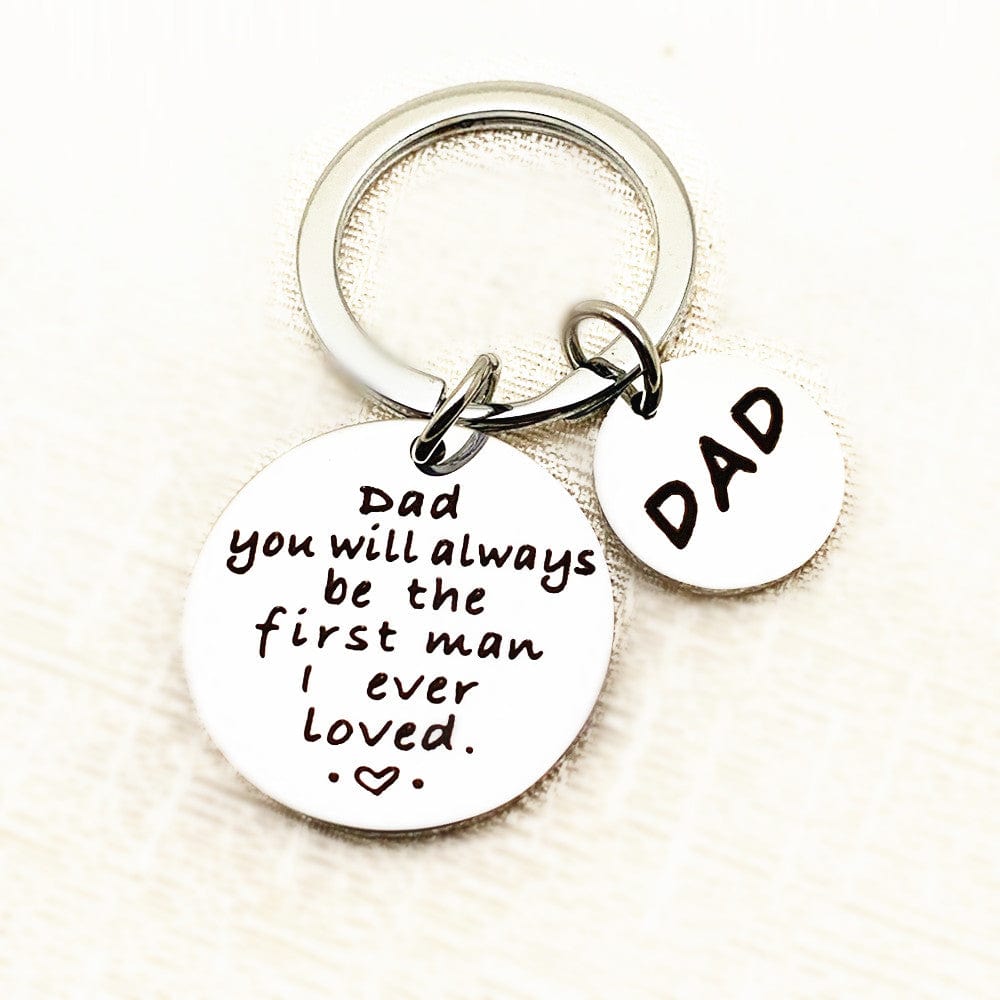 Keychains for Father's Gift-First Love and If Dad Can't Fix It Cute Gifts for Dads Stainless Steel - The Pink Pigs, A Compassionate Boutique