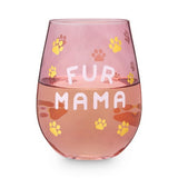 Blush Fur Mama Stemless Wine Glass