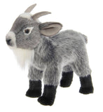 Garrett the Goat Plush Silver and Black Goat by Bearington Lifelike! - The Pink Pigs, A Compassionate Boutique