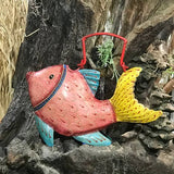 Fish Metal Art Watering Cans Decor So CUTE! - The Pink Pigs, A Compassionate Boutique