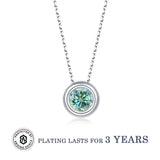 Moissanite 1ct Colored GRA Bezel Set Jewelry 925 Sterling Silver Lasting Beauty Plating