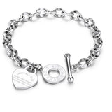 Guard Your Heart Christian Bracelet Proverbs 4:23 Stainless Steel Rose Yellow or White Gold Plated