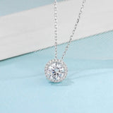 Moissanite Halo Jewelry 1ct Center Stone, 925 Sterling Silver Colors Available!