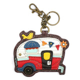 Happy Camper Collection Keychain FOB Coin Purse Crossbody Vegan