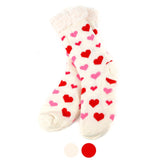 Ladies & Girls Slipper Socks, Thick & Fuzzy Sherpa Slipper Socks, 5 Varieties SZ 4-10shoe