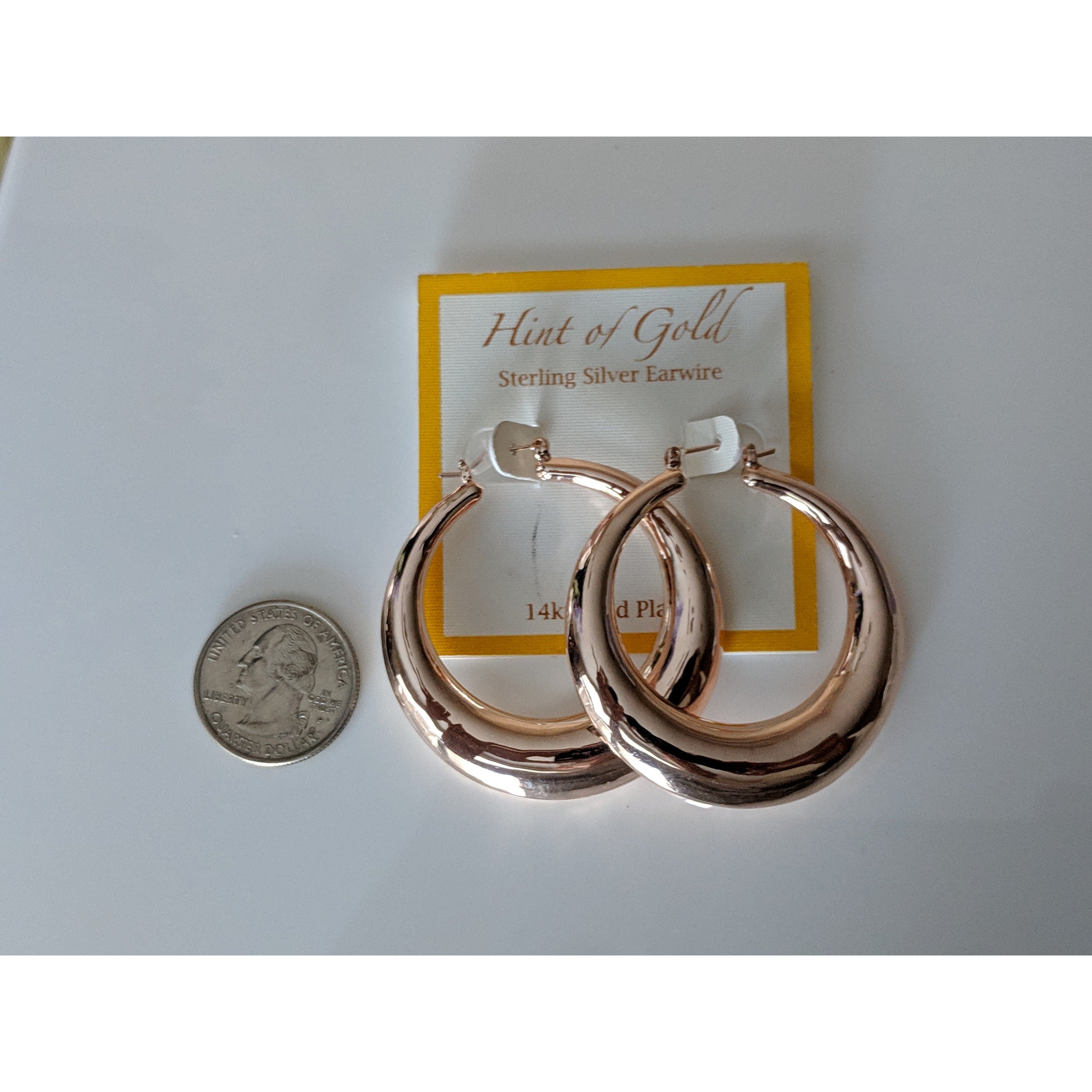 Hint of Gold- Gold Plated Round Hoop Earrings, 3 sizes Originally $50 - The Pink Pigs, A Compassionate Boutique