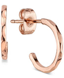 Unwritten "Hoop There it Is" Textured Rose Gold Hoop Earrings - The Pink Pigs, A Compassionate Boutique