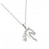 Horse Necklace Sterling Silver with Sparkling CZ