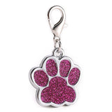 Glittery Paw Dog ID Name Tags Beautiful Sparkling Glitter Paw, Personalized for Your Pet! - The Pink Pigs, Animal Lover's Boutique