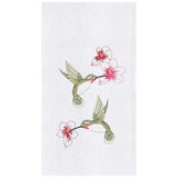 Hummingbird or Bee Happy Kitchen Tea Towel Embroidered