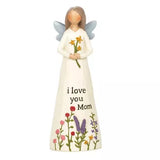 I Love You Mom Angel Figurine Gift for Mother