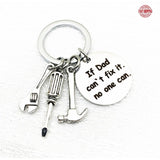 Keychains for Father's Gift-First Love and If Dad Can't Fix It Cute Gifts for Dads Stainless Steel