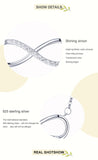 Infinity Necklace and Ring Sterling Silver Jewelry Set