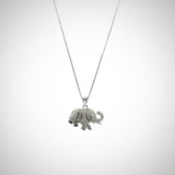 Lucky Elephant Sterling Silver Jewelry Set by Jimmy Crystal Swarovski Crystal Embellished - The Pink Pigs, A Compassionate Boutique