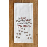Road to My Heart is Paved with Paw Prints Kitchen Towel *