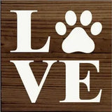 Love - Pawprint Wood Sign Handmade in the USA