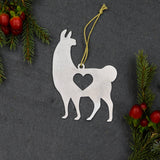 Llama Alpaca Animal Metal Holiday Gift Christmas Ornaments - The Pink Pigs, A Compassionate Boutique