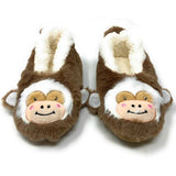 Let's Monkey Around Plush Fuzzy Monkey Footie Slipper Socks - The Pink Pigs, A Compassionate Boutique