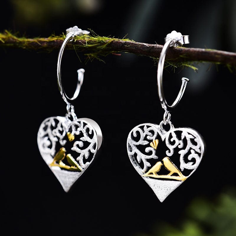 Love Birds "Forever" Sterling Silver Jewelry - The Pink Pigs, A Compassionate Boutique