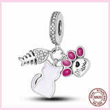 Cat Lovers Pandora Style Charm Collection Sterling Silver