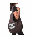 Sloth "Hang Loose" Canvas Hobo Bag by Sleepyville Critters