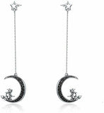 Witch in Moon Sterling Silver Ring and Earrings