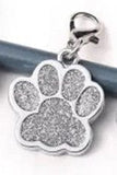 Glittery Paw Dog ID Name Tags Beautiful Sparkling Glitter Paw, Personalized for Your Pet!