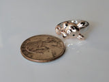 Rose Gold Plated Sterling Silver Piggy Ring and Post Earrings - The Pink Pigs, A Compassionate Boutique