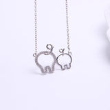 Best Friends Piggies, Pair of Pig Butts Necklace! Yellow, Rose or White Gold Plated