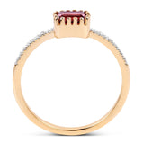 Pink Tourmaline and Diamond Ring 14K Yellow Gold Unique - The Pink Pigs, A Compassionate Boutique