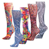 Plus Size Pretty Compression Socks, Look Cute while helping rescued animals!