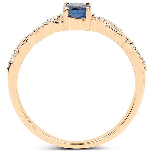 Sapphire or Emerald and Diamond Ring in 14K Gold - The Pink Pigs, A Compassionate Boutique