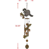 Rustic Mom and Baby Raccoon Wind Chime