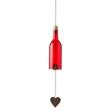 Wind Chimes Made From Glass Wine Bottles with Copper Trim Eco-Friendly