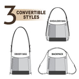 Retro Convertible Backpack Purse by Chala Vegan