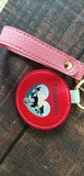 Faux Leather Pig Key Chain with Strap, Tassel and Rooterville Logo! - The Pink Pigs, A Compassionate Boutique