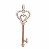 Key to My Heart Pendant 14K Rose Gold with Diamonds