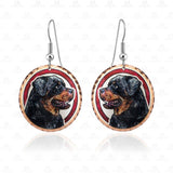 Rottweiler Copper Art Earrings, Handmade in the USA