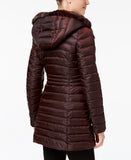 Laundry Black Iridescent Puffer Coat Mid Length Medium - The Pink Pigs, A Compassionate Boutique