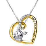 Pig "Keep Me In Your Heart" Sterling Silver Necklace-Close Out!