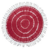 Tie-Dye Red and White Fringed Throw Insect Shield Bug Blocking Scarf