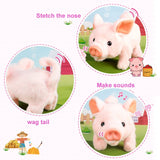 Animated Plush Piggy: Walking, Talking, Sniffing Plush Pink Piggy for Kids! - The Pink Pigs, Animal Lover's Boutique