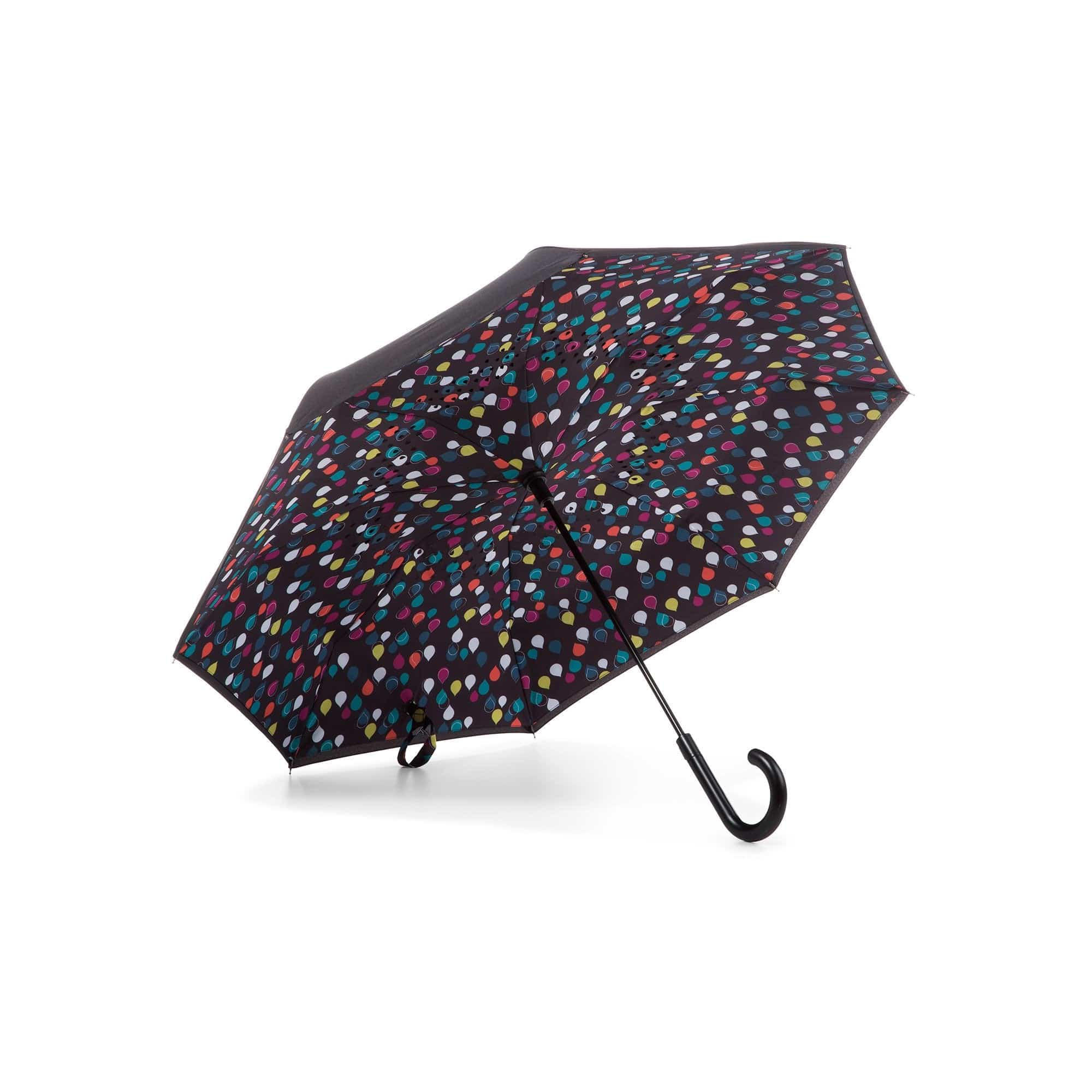 Totes InBrella Umbrellas with Polka Dots 47" Coverage, Lifetime Warranty