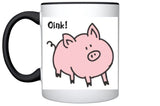Rooterville Fat Pink Piggy Oink! Mug 11oz Color Inside + Handle - The Pink Pigs, A Compassionate Boutique