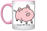 Rooterville Fat Pink Piggy Oink! Mug 11oz Color Inside + Handle - The Pink Pigs, A Compassionate Boutique