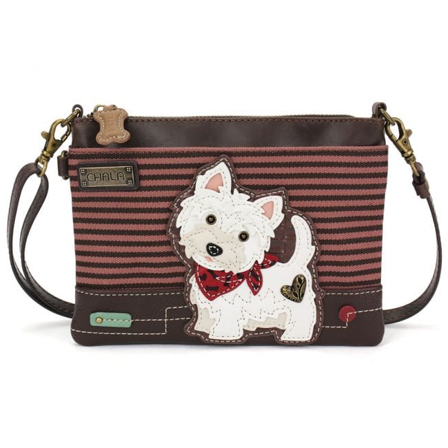 Westie White Doggy Collection by Chala, Coin Purse/Keychain, Xbody, Tote - The Pink Pigs, Animal Lover's Boutique